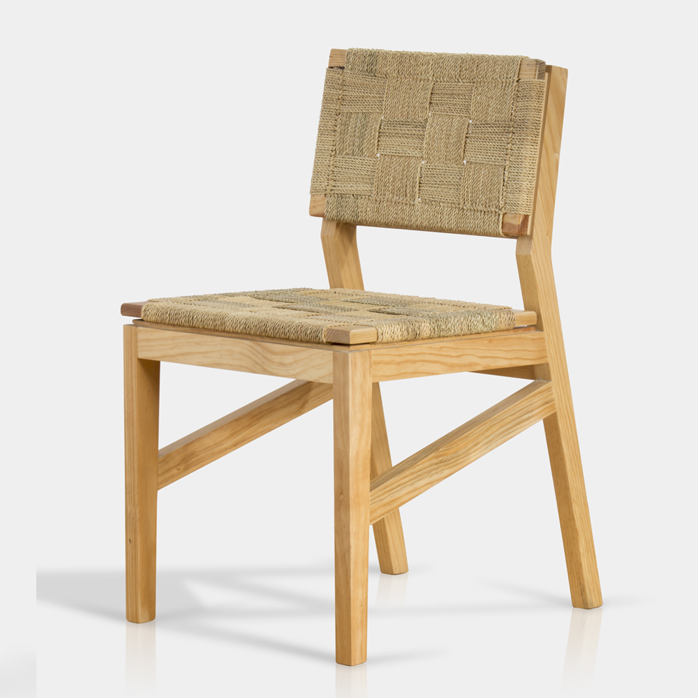silla de madera tejida