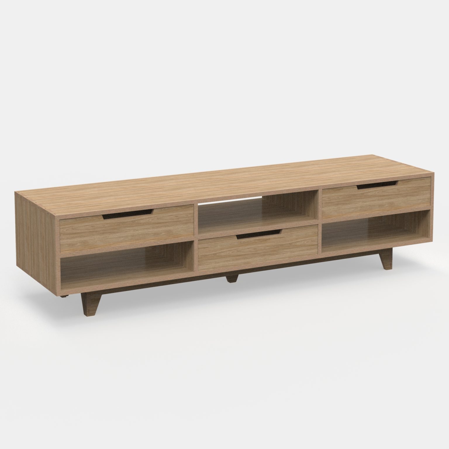 Credenza de Madera Moderna Minimalista con 3 Cajones SB2 | Hecho y Derecho