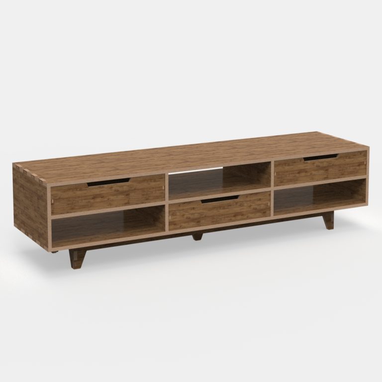 Credenza de Madera Moderna Minimalista con 3 Cajones SB2 Hecho y Derecho